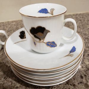5 Espresso cups w/dishesFine Porcelain